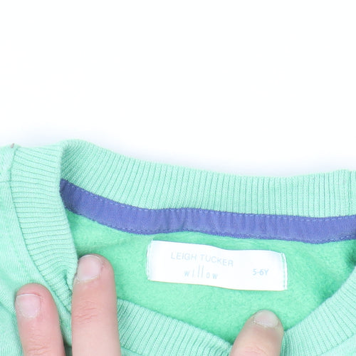 Leigh Tucker Willow Boys Green 5-6 Years Pullover St Patrick’s Day Sweatshirt