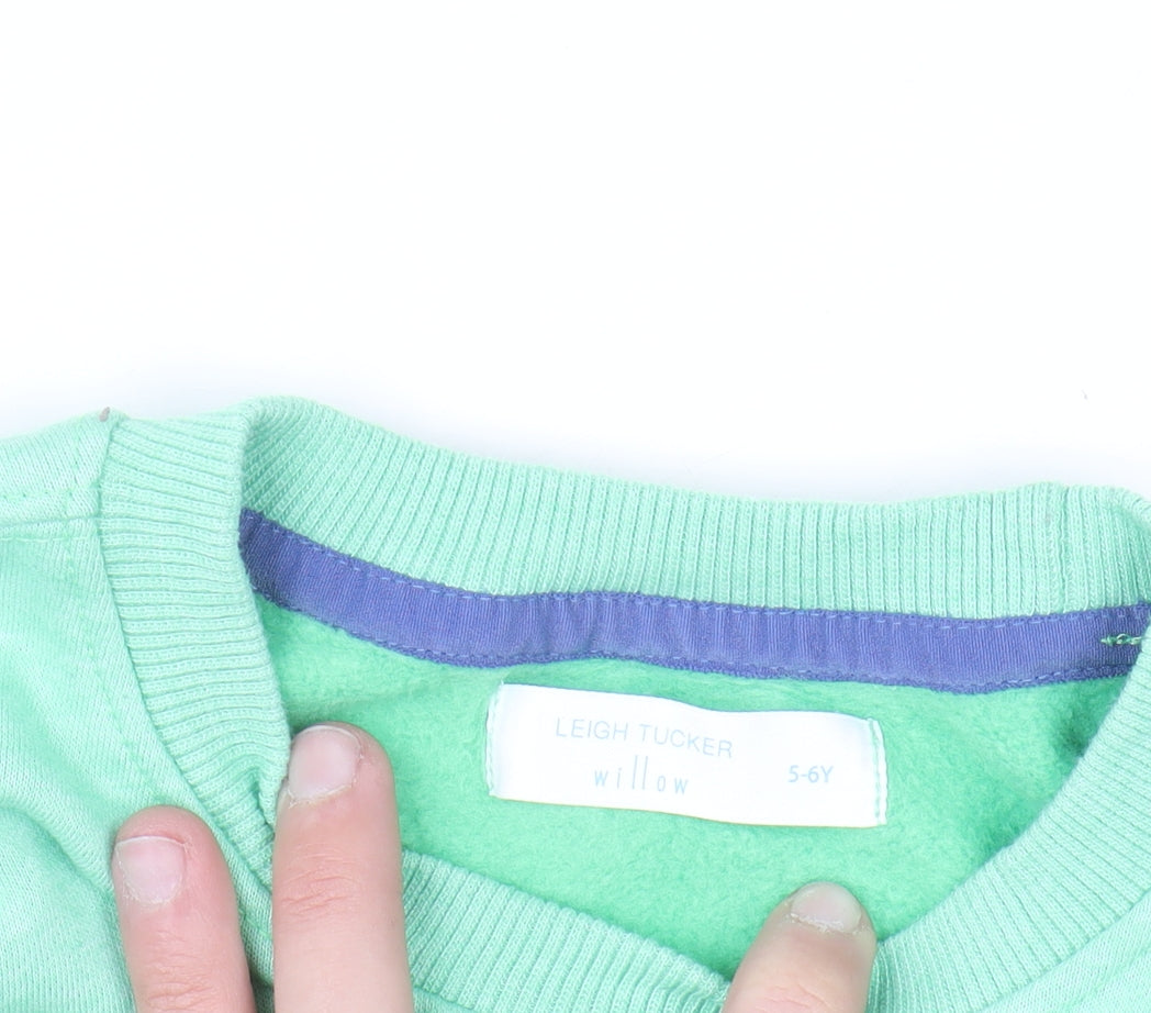Leigh Tucker Willow Boys Green 5-6 Years Pullover St Patrick’s Day Sweatshirt