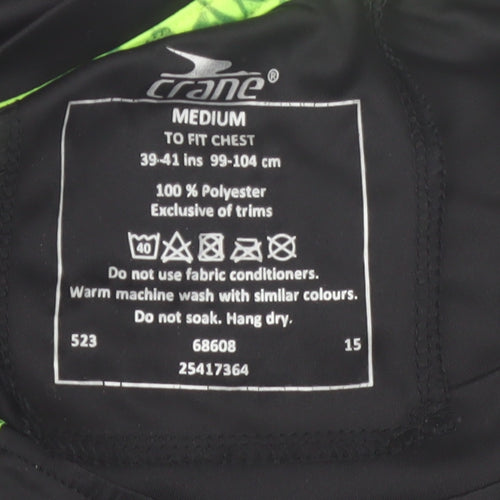 Crane Men's Black Medium Athletic Running T-Shirt