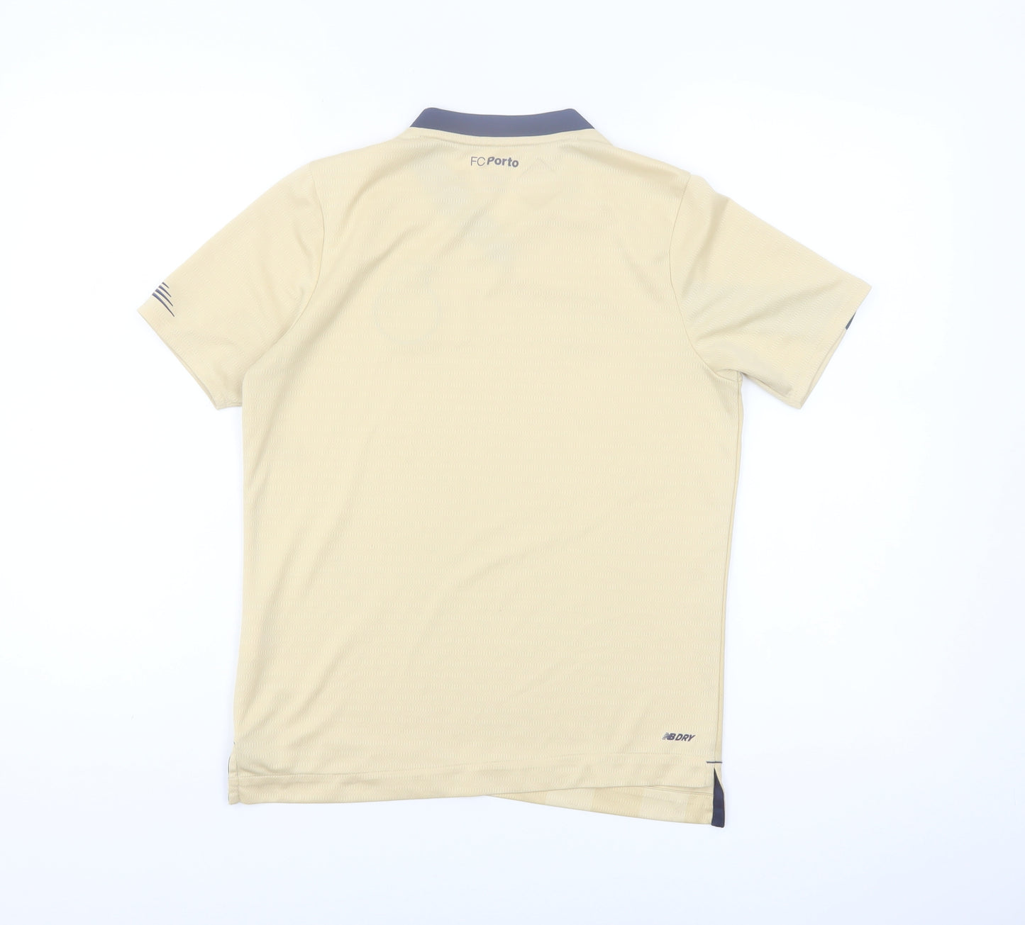 New Balance Boys Beige FC Porto Short Sleeve Football Jersey Size 146