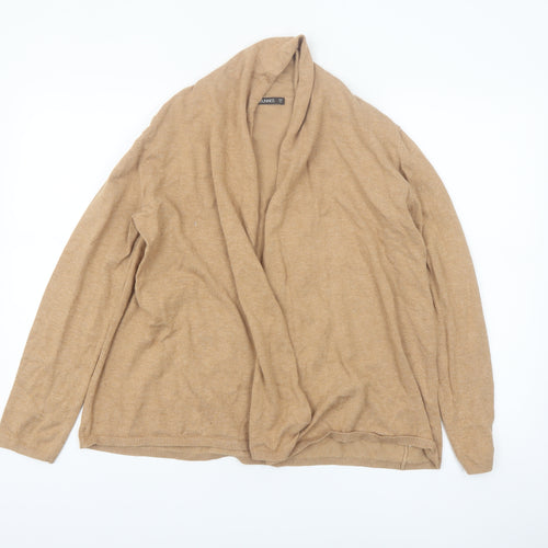 Dunnes Women’s Beige Knit Cardigan M Viscose Blend Long Sleeve