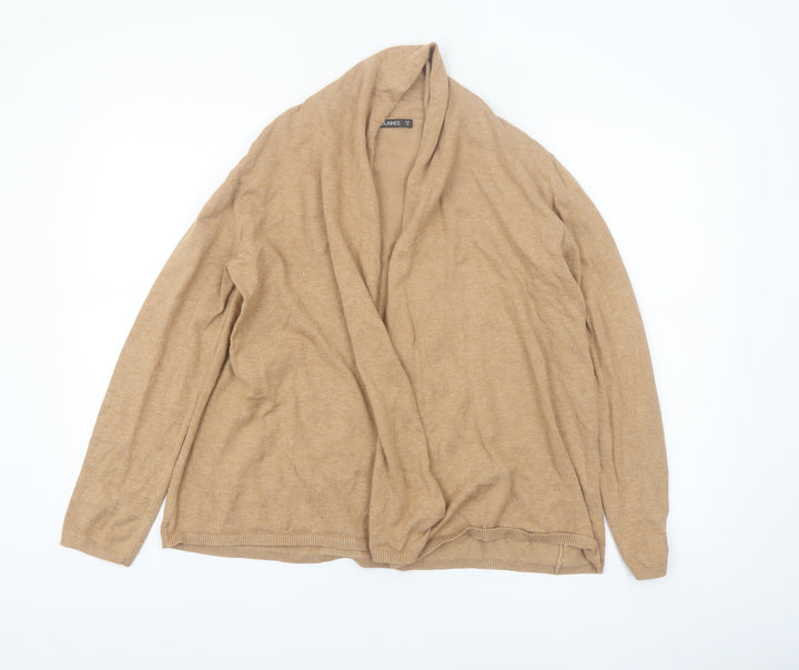Dunnes Women’s Beige Knit Cardigan M Viscose Blend Long Sleeve