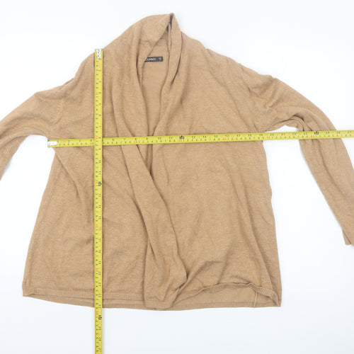 Dunnes Women’s Beige Knit Cardigan M Viscose Blend Long Sleeve