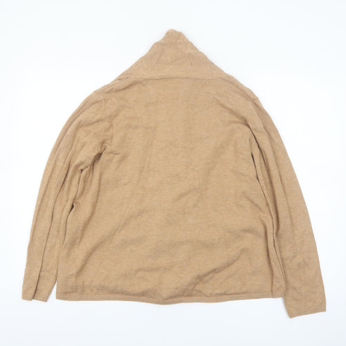 Dunnes Women’s Beige Knit Cardigan M Viscose Blend Long Sleeve