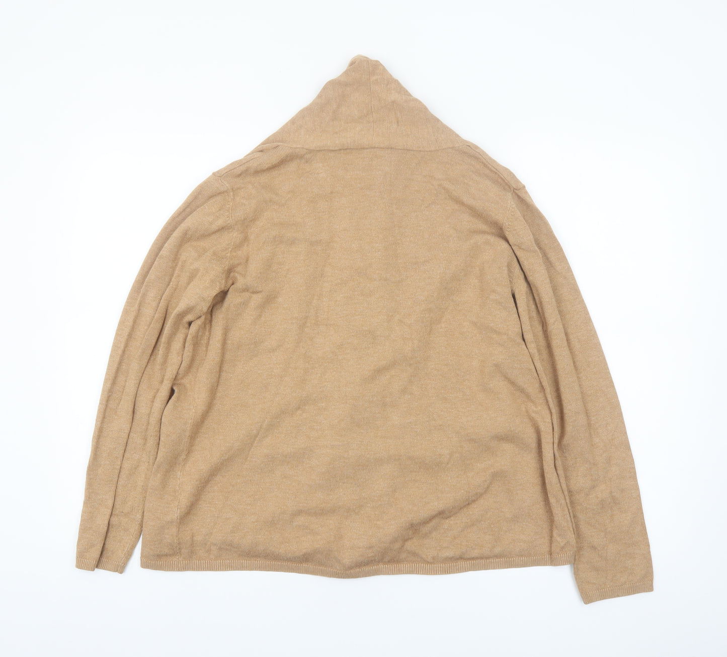 Dunnes Women’s Beige Knit Cardigan M Viscose Blend Long Sleeve