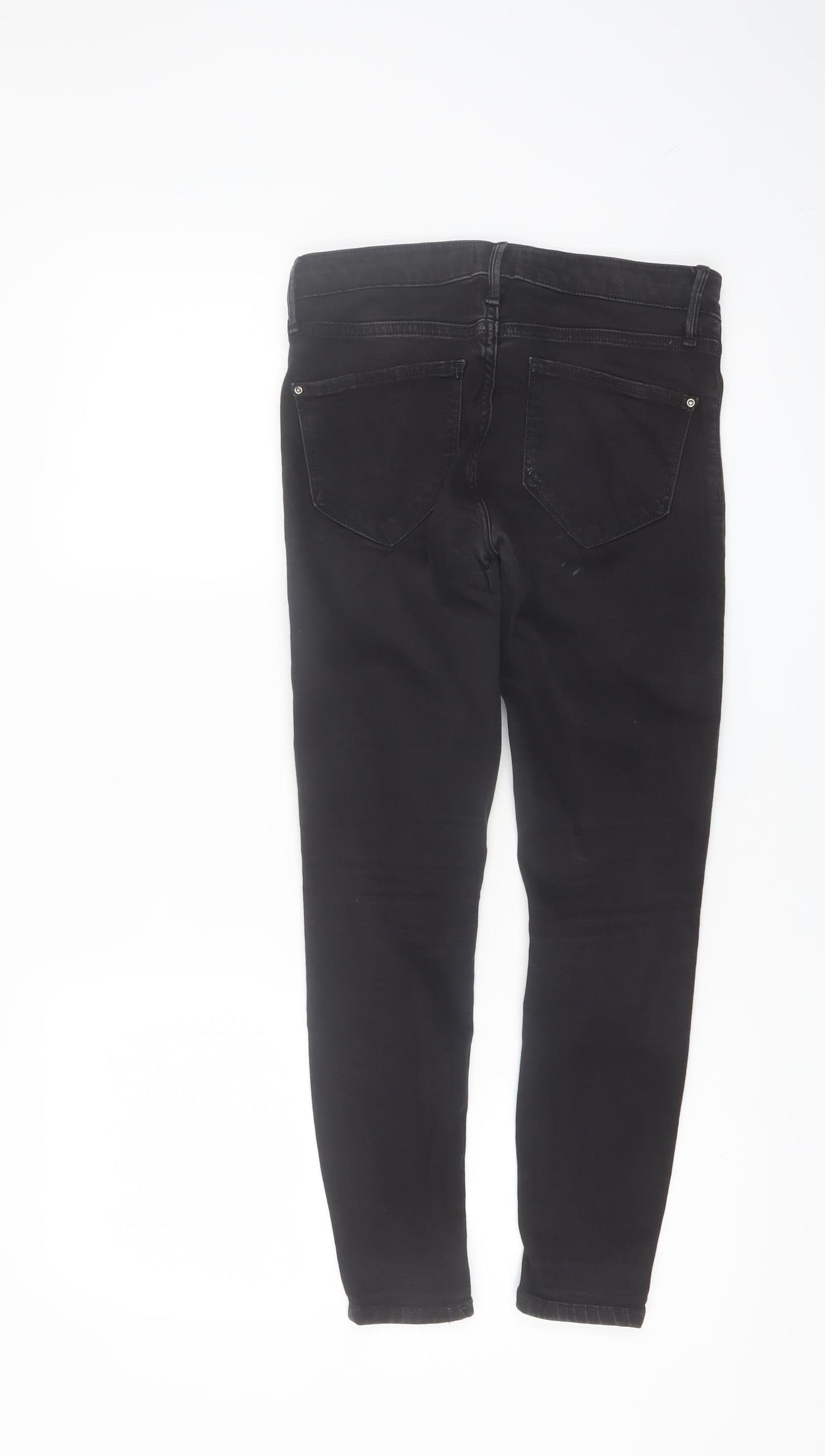 River Island Womens Black Skinny Jeans Size 10 Slim Fit Denim
