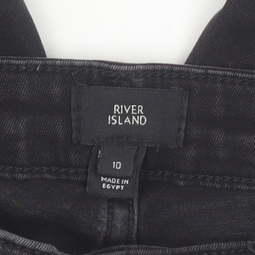 River Island Womens Black Skinny Jeans Size 10 Slim Fit Denim