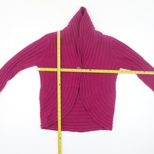 Stanfield Womens Pink Wool Blend Cardigan Jumper Size L