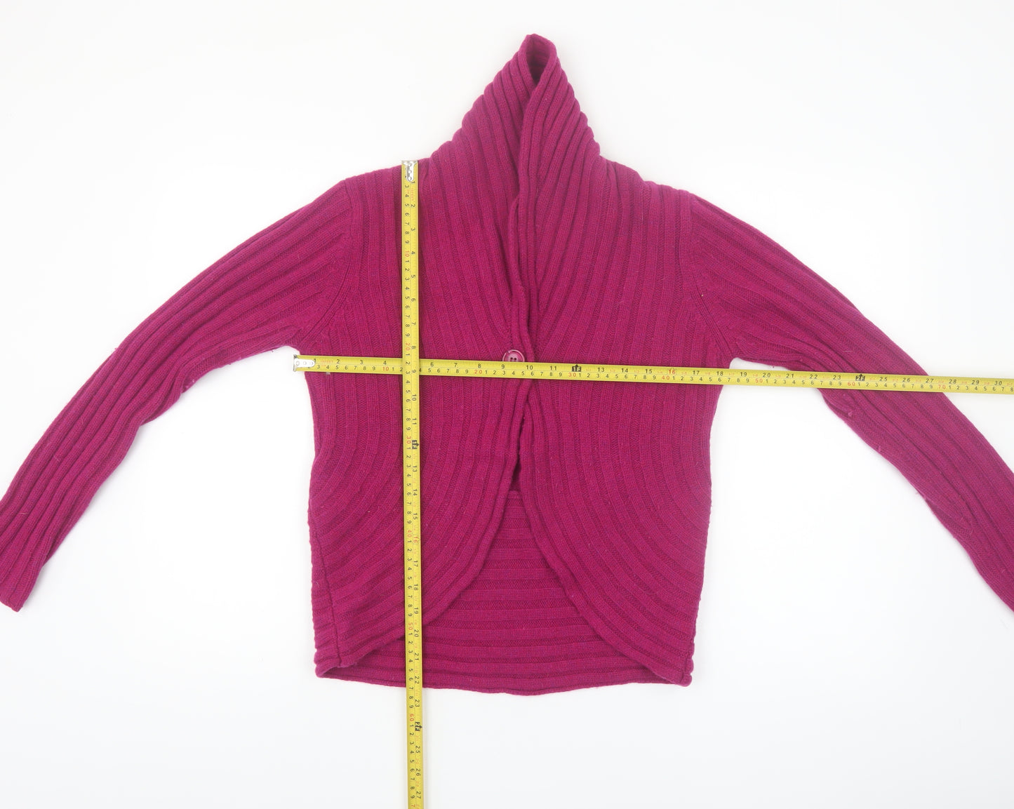 Stanfield Womens Pink Wool Blend Cardigan Jumper Size L