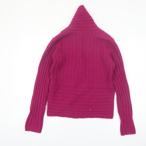Stanfield Womens Pink Wool Blend Cardigan Jumper Size L