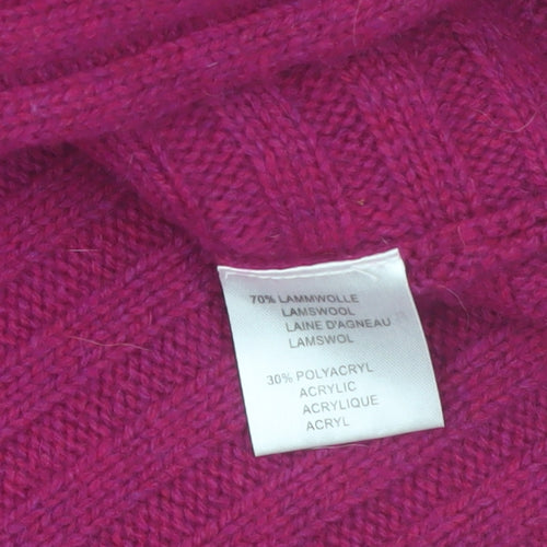 Stanfield Womens Pink Wool Blend Cardigan Jumper Size L