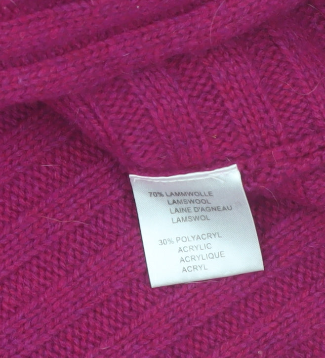 Stanfield Womens Pink Wool Blend Cardigan Jumper Size L