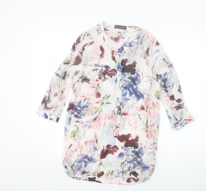Just Elegance Women's Multicoloured Floral Tunic Blouse Size 16