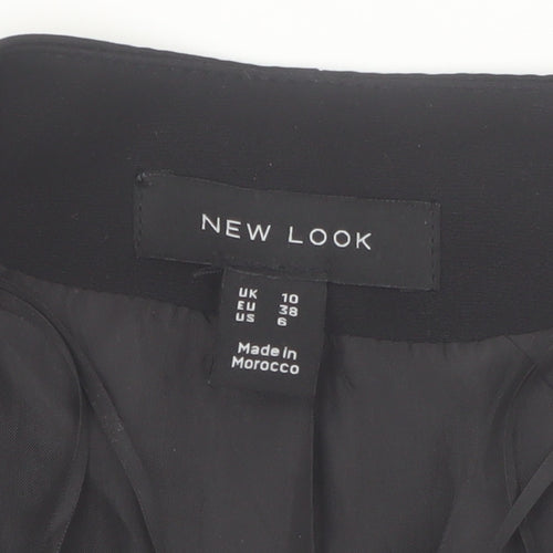 New Look Women's Black Suit Waistcoat UK 10 Classic Tailored V-Neck