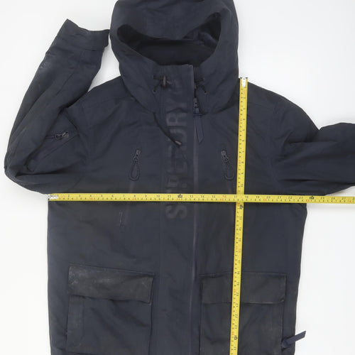 Superdry Men's Blue 2XL Hooded Lined Parka Jacket