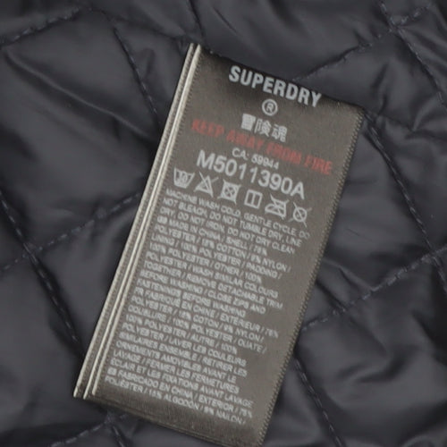 Superdry Men's Blue 2XL Hooded Lined Parka Jacket