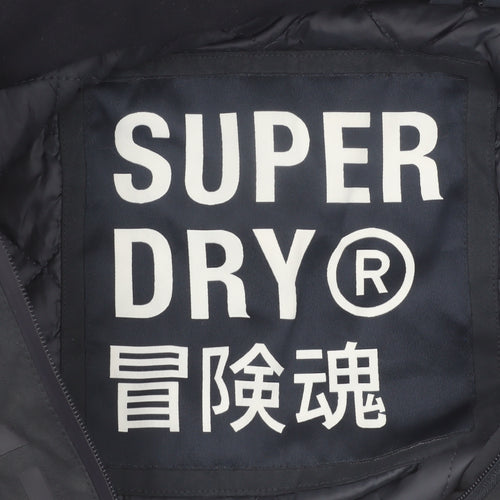 Superdry Men's Blue 2XL Hooded Lined Parka Jacket