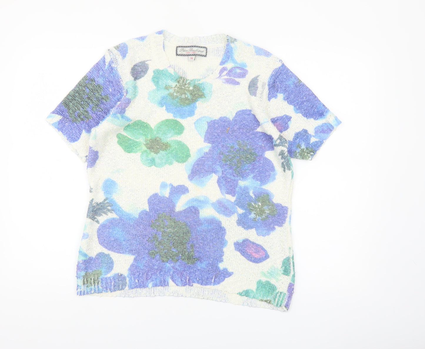 Paco Boutique Women’s Multicoloured Floral Knit Top Size 14