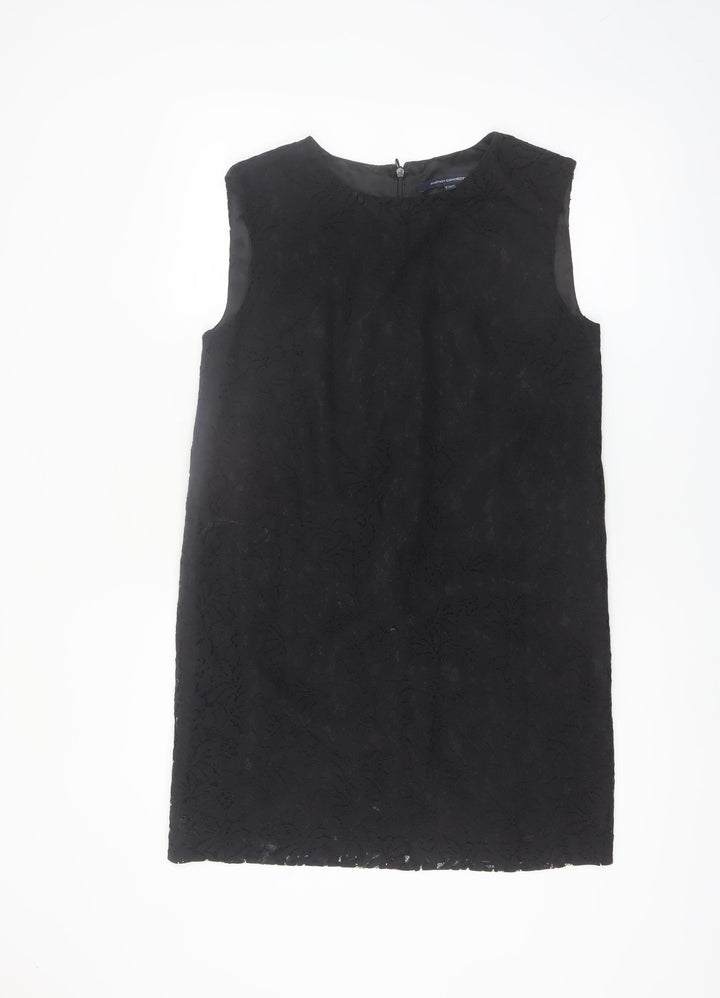 French Connection Women's Black Lace Shift Dress Size 6