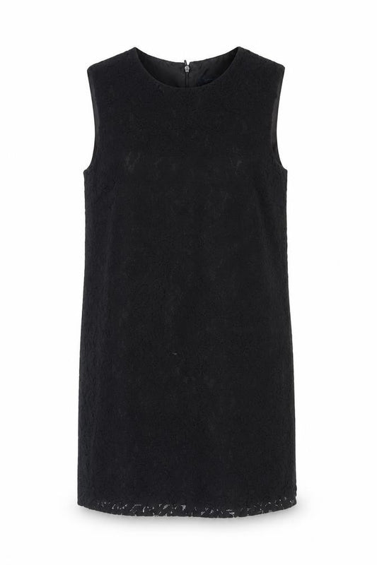 Front view of French Connection Women's Black Lace Shift Dress, size 6