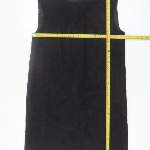 French Connection Women's Black Lace Shift Dress Size 6