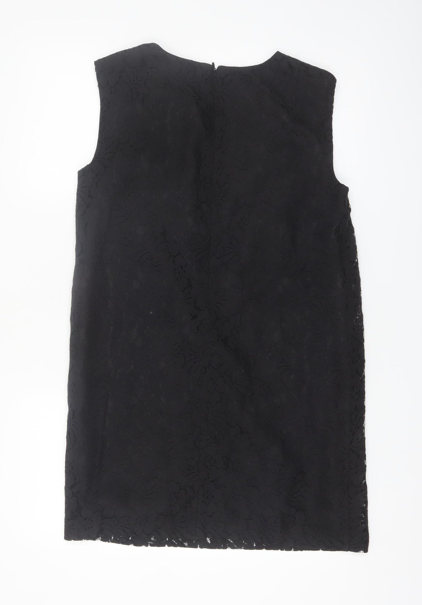 French Connection Women's Black Lace Shift Dress Size 6