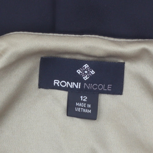 Ronni Nicole Women's Black Size 12 Sheath Dress Sleeveless Formal