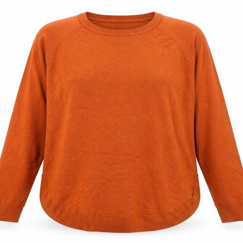 Gallery Womens Brown XL Crew Neck Long Sleeve Knit Jumper