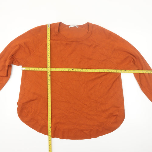 Gallery Womens Brown XL Crew Neck Long Sleeve Knit Jumper