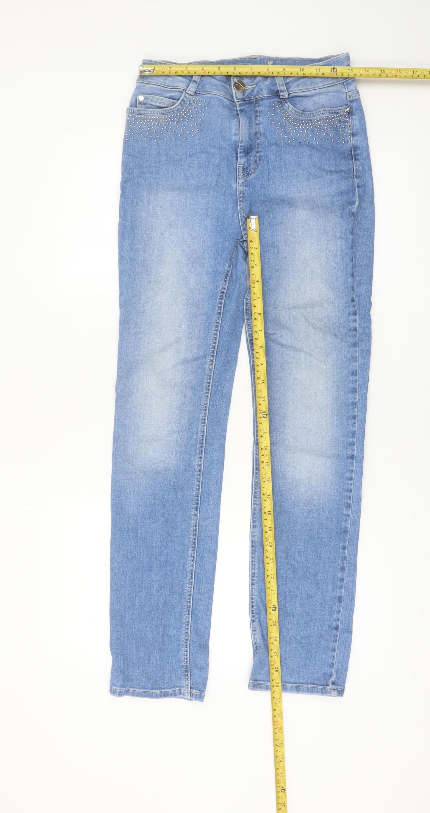 Marks and Spencer Women’s Blue Straight Leg Stretch Jeans Size 10