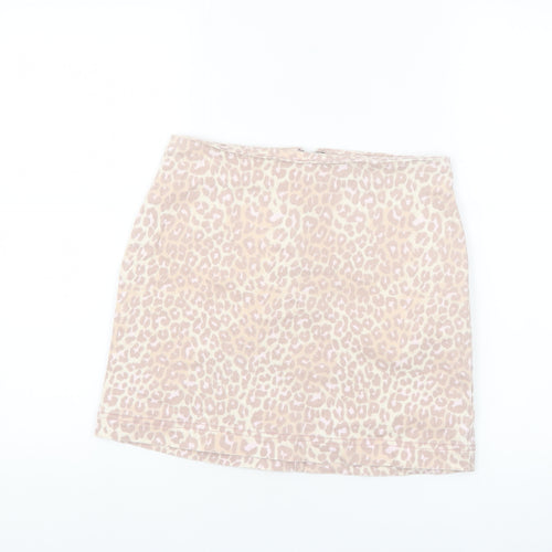 Wild Fable Women’s Beige Leopard Print High Rise Short Skirt Size 8