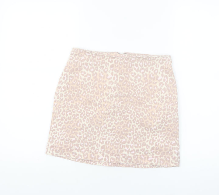 Wild Fable Women’s Beige Leopard Print High Rise Short Skirt Size 8