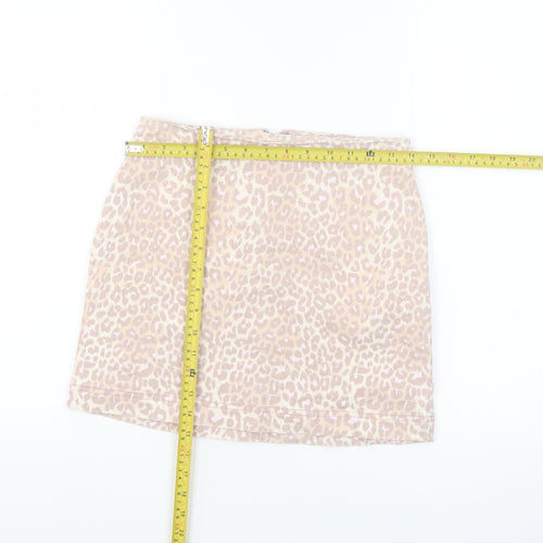 Wild Fable Women’s Beige Leopard Print High Rise Short Skirt Size 8