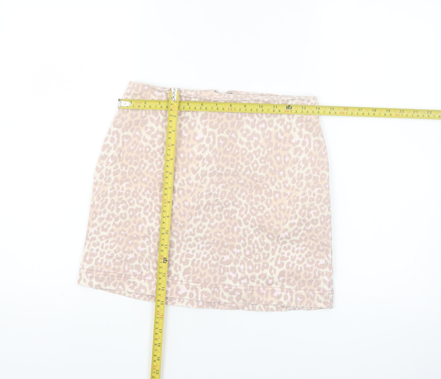Wild Fable Women’s Beige Leopard Print High Rise Short Skirt Size 8