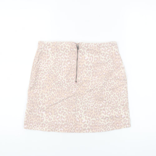 Wild Fable Women’s Beige Leopard Print High Rise Short Skirt Size 8
