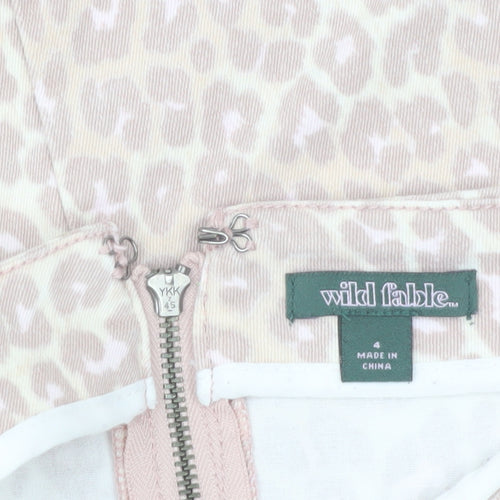 Wild Fable Women’s Beige Leopard Print High Rise Short Skirt Size 8