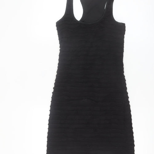 Betsey Johnson Women's Black XS Bodycon Tank Dress Sleeveless