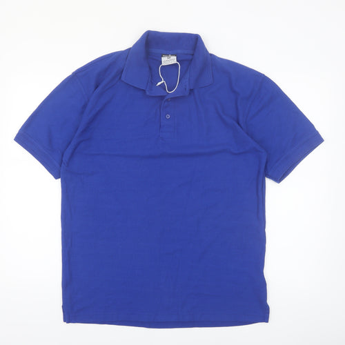 Portwest Men's Blue Short Sleeve Regular Fit Work Polo Shirt M