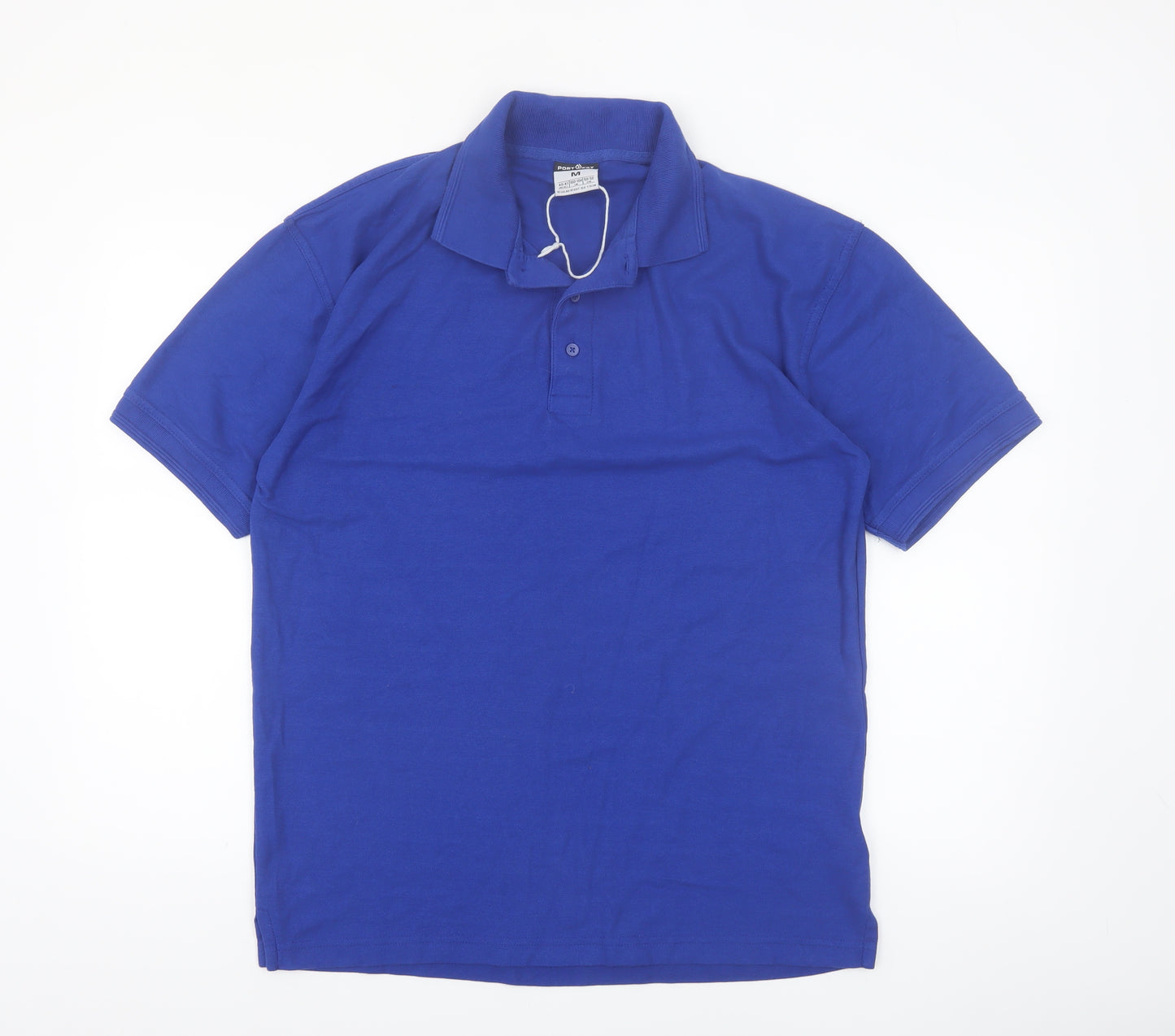 Portwest Men's Blue Short Sleeve Regular Fit Work Polo Shirt M