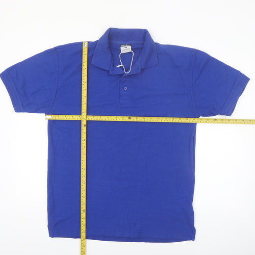 Portwest Men's Blue Short Sleeve Regular Fit Work Polo Shirt M