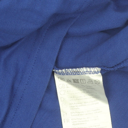 Portwest Men's Blue Short Sleeve Regular Fit Work Polo Shirt M