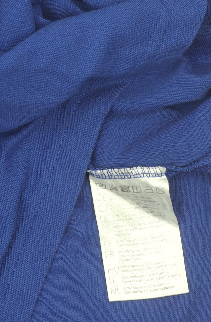 Portwest Men's Blue Short Sleeve Regular Fit Work Polo Shirt M