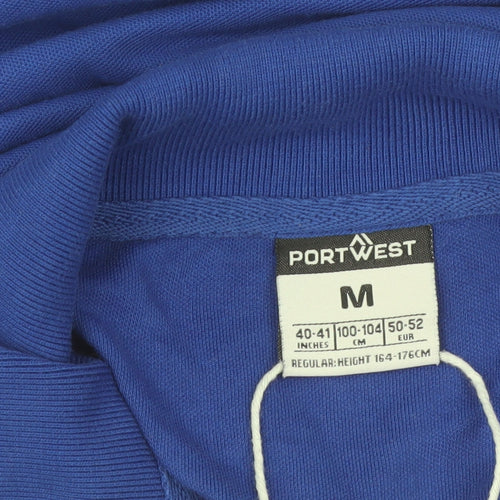 Portwest Men's Blue Short Sleeve Regular Fit Work Polo Shirt M