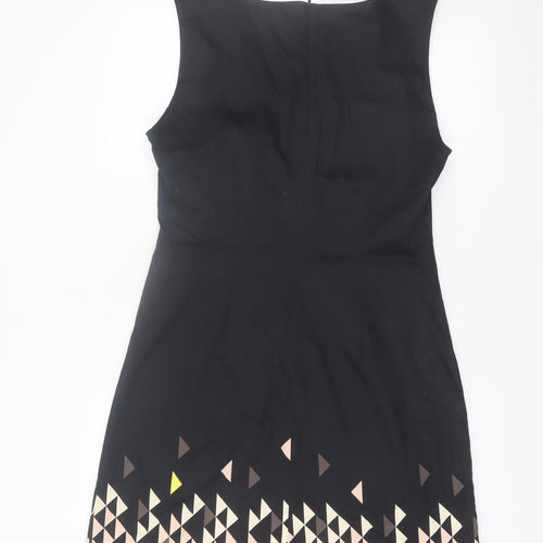 St-martins Women Black Geometric Shift Dress Size 12