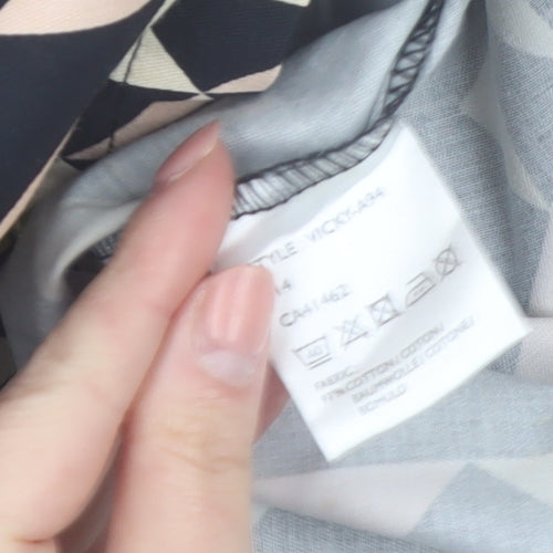 St-martins Women Black Geometric Shift Dress Size 12