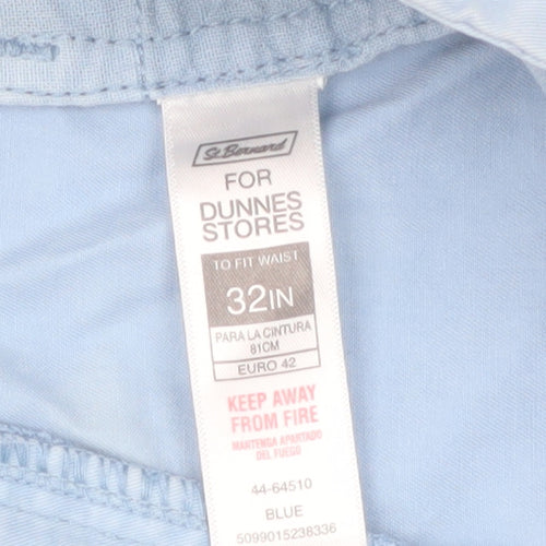 St. Bernard Men’s Blue Chino Shorts 32in Regular Fit Lightweight