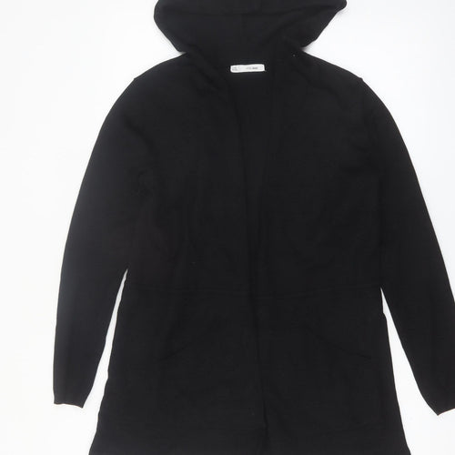 Sfera Women Black Hooded Longline Cardigan Size 14