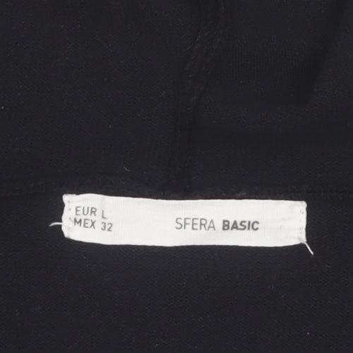 Sfera Women Black Hooded Longline Cardigan Size 14