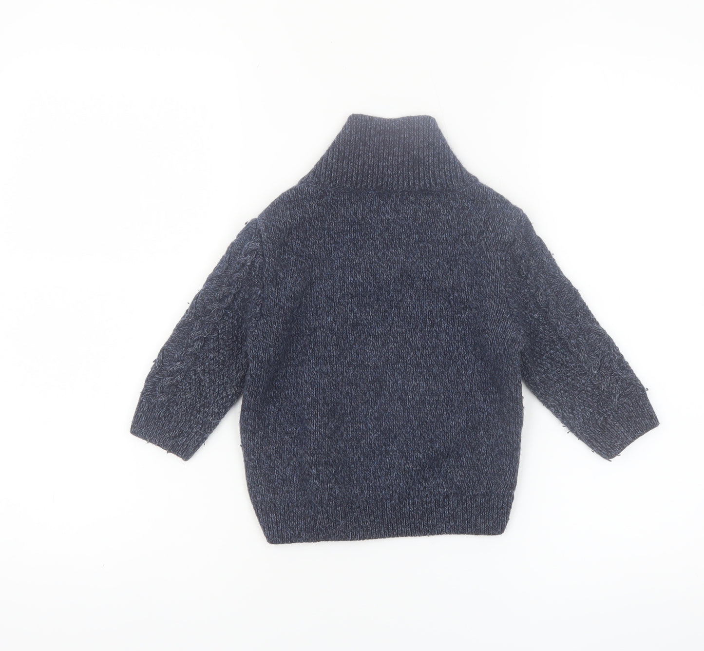 River Island Mini Blue Knit Shawl Collar Cardigan 18-24 Months