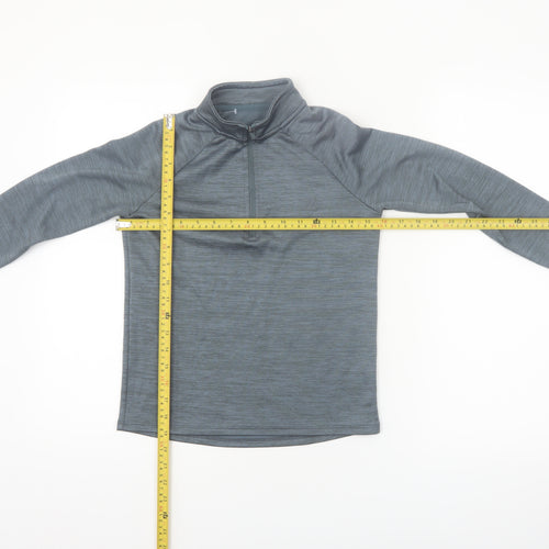 Dunnes Stores Boys Grey 1/4 Zip Long Sleeve Activewear Top 8-9 Years